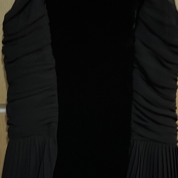 $345 Anthropologie 2brych Sz 0 Velvet party dress gorgeous new nwt pleated lbd - Picture 5 of 16